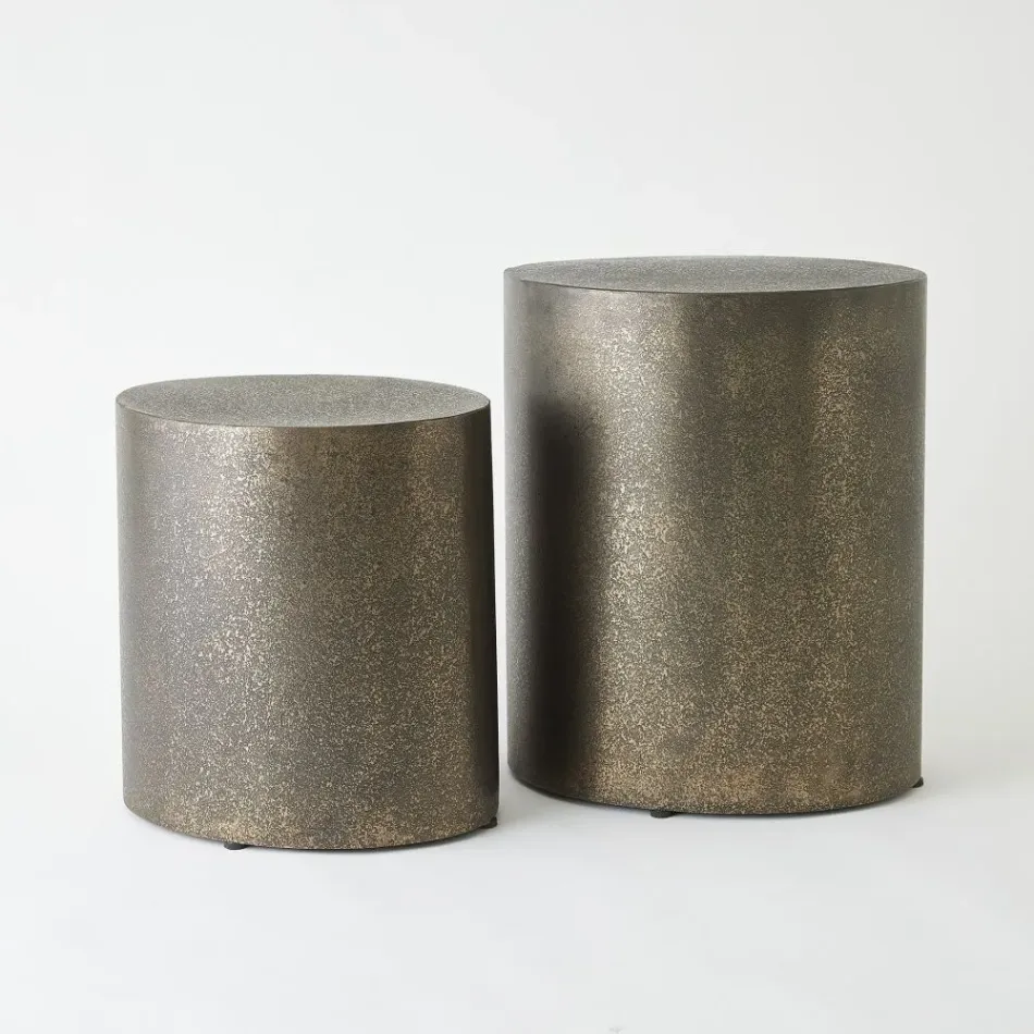 Arwen Champagne Texture Drum Table