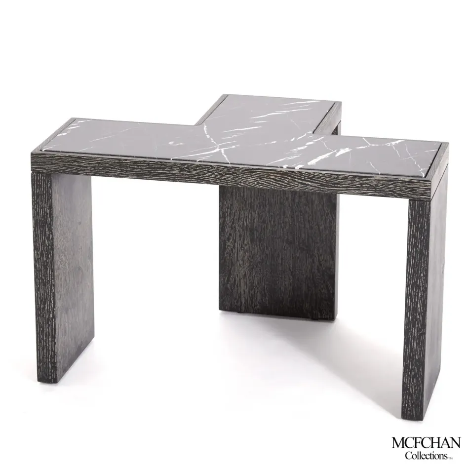 T Flex Table Black Cerused Oak