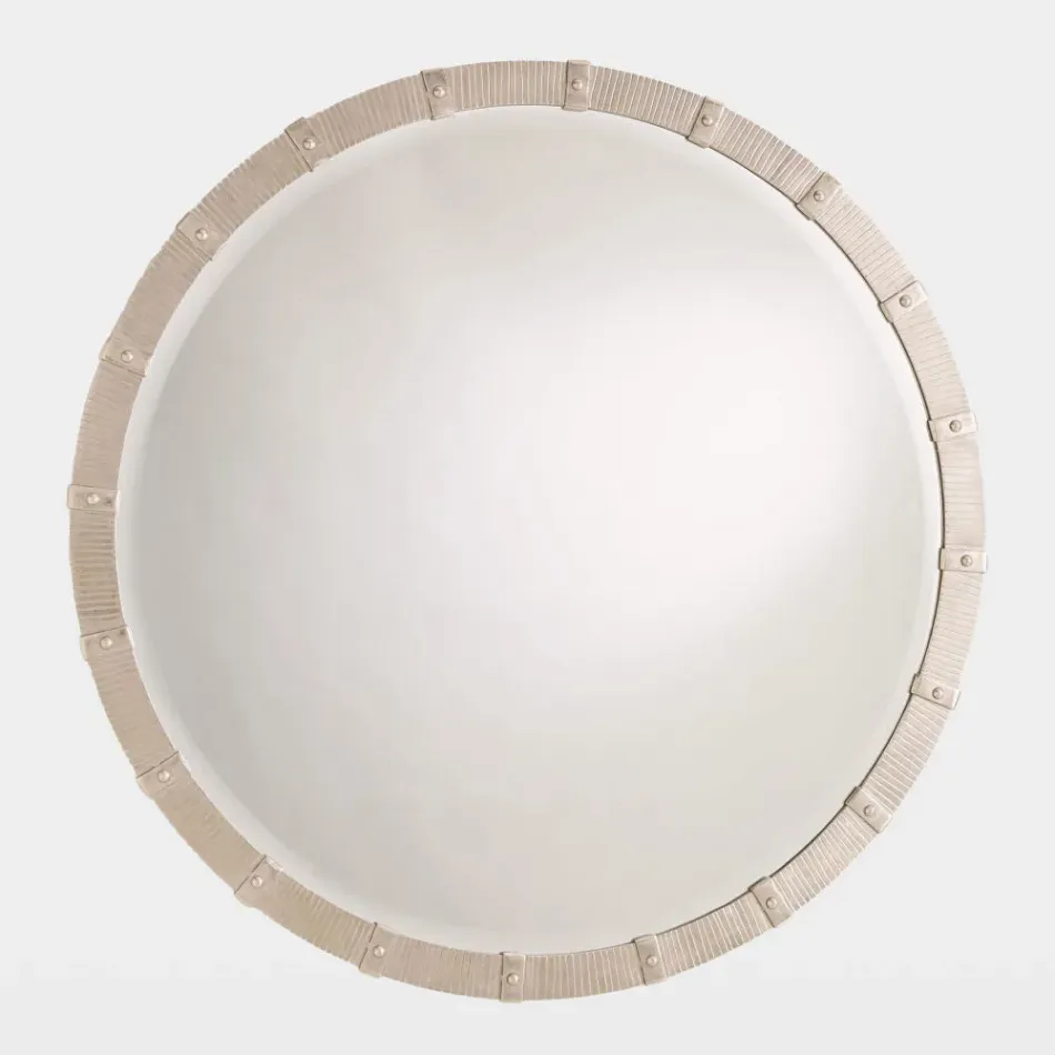 Galleon Nickel Round Mirror 30"H x 30"W x 2"D