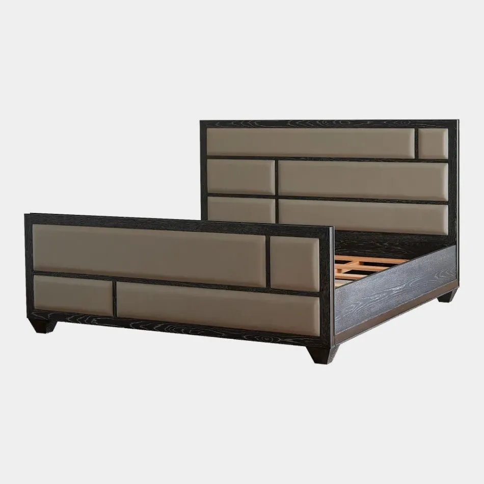 Brazil Black Cerused Oak Bed