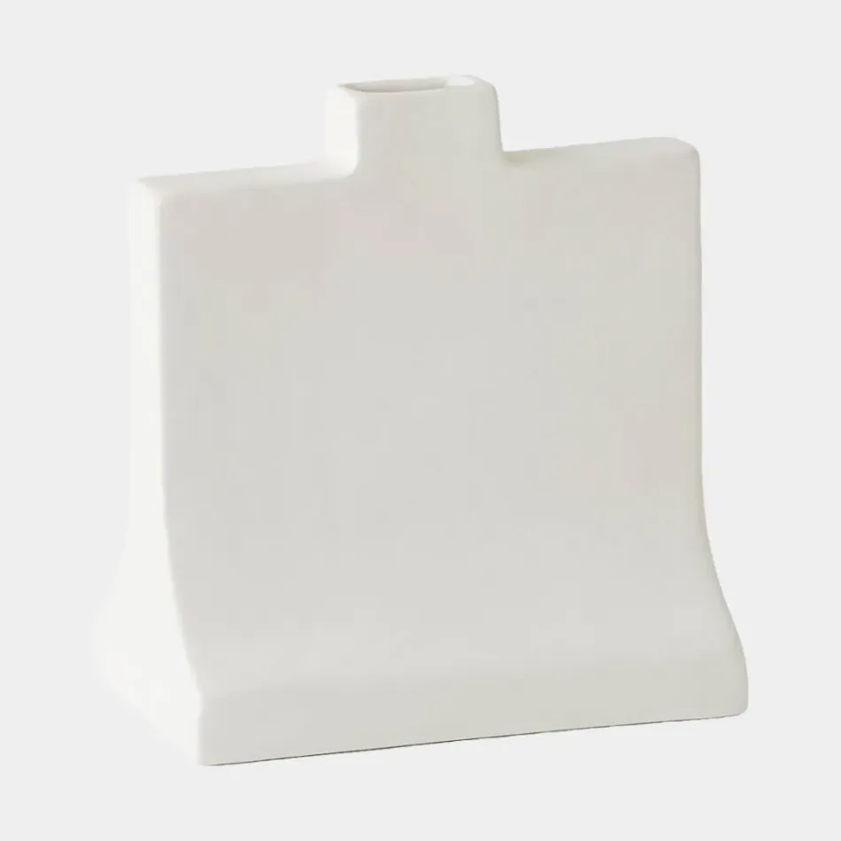 Icon Matte White Vase 10"H x 5"W x 9"D