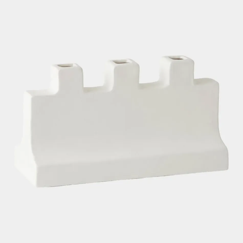 Icon Matte White Wide Vase 8"H x 6"W x 14"D