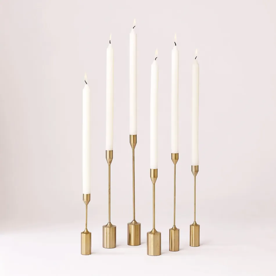 Tapers Brass, Set of 6