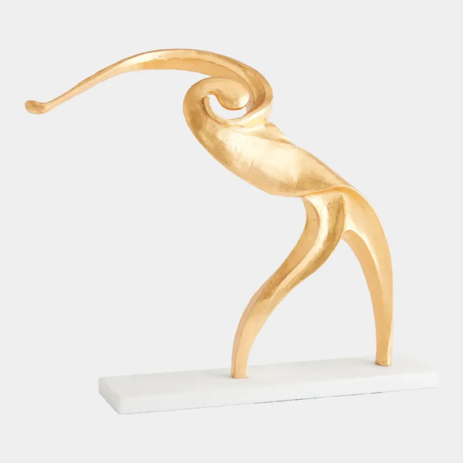 Backswing Abstract Gold Leaf Sculpture