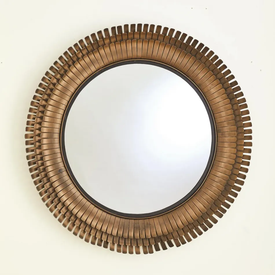 Layered Sunburst Wall Mirror Antique Gol