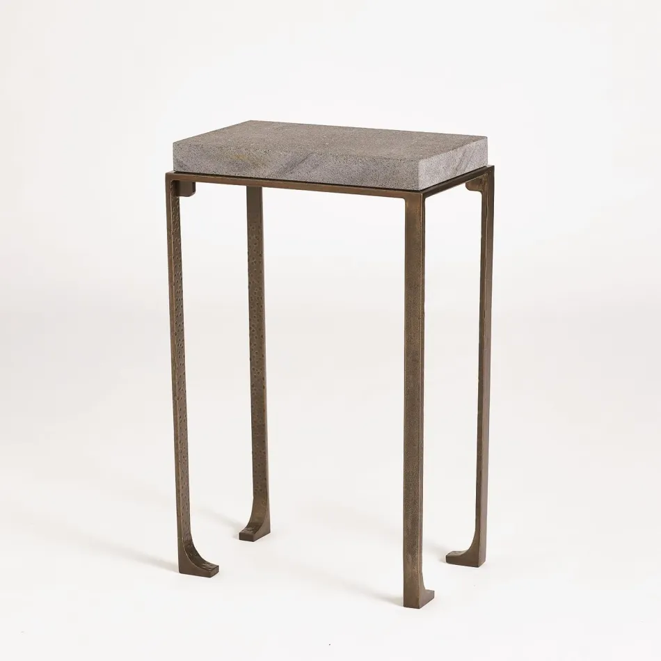 Zen Side Table w/Flamed Granite Bronze Large