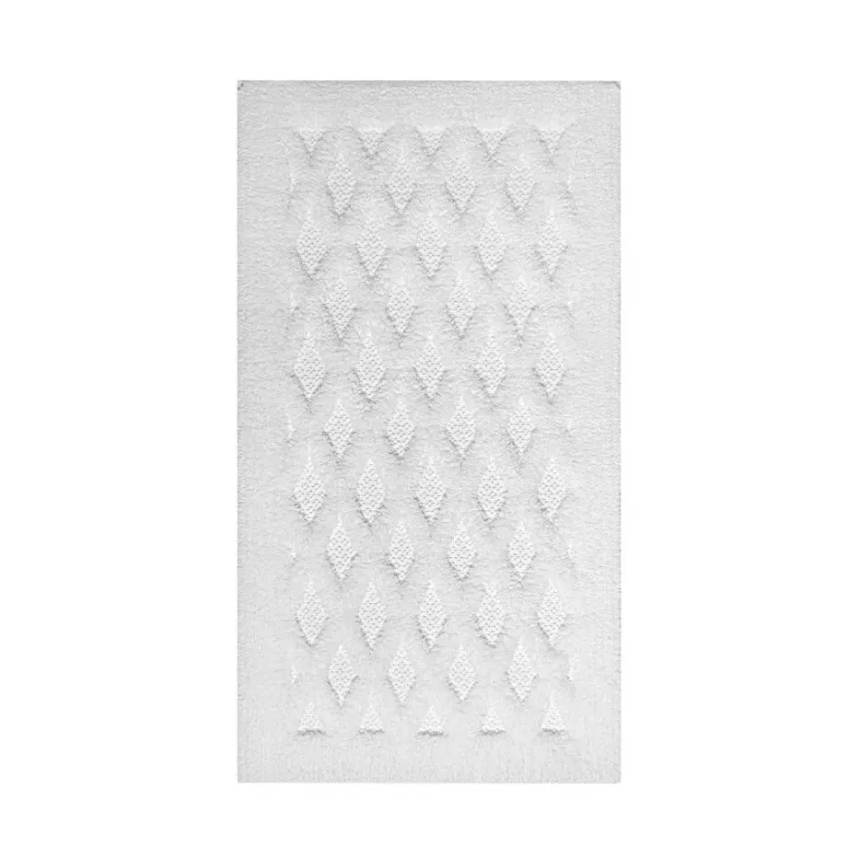 Diamante White Bath Rug