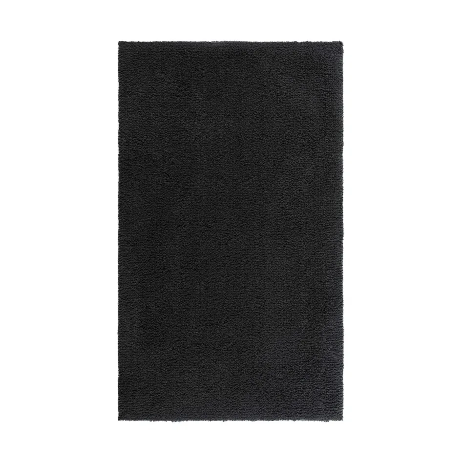 Egoist Velour Black Bath Rug Pedestal 24" x 24''