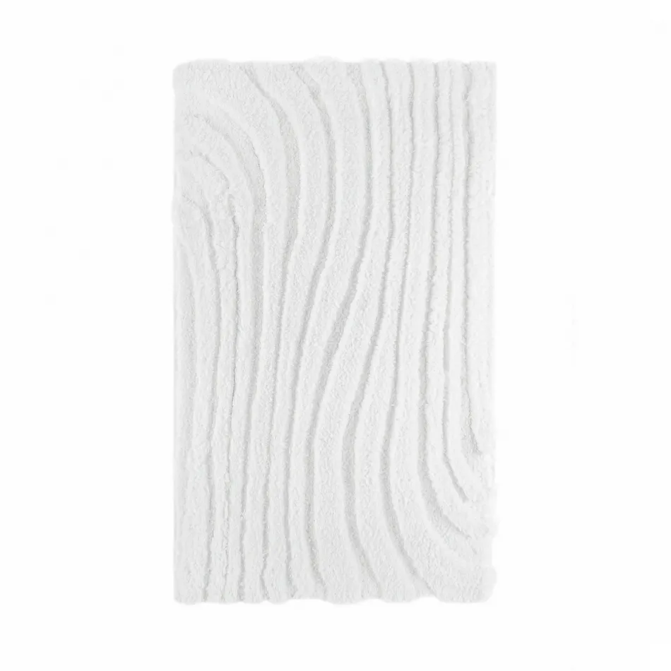 Linea White Bath Rug