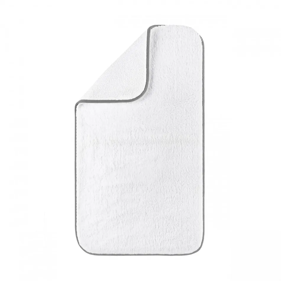 Portobello White/Steel Bath Rug 28" x 47''