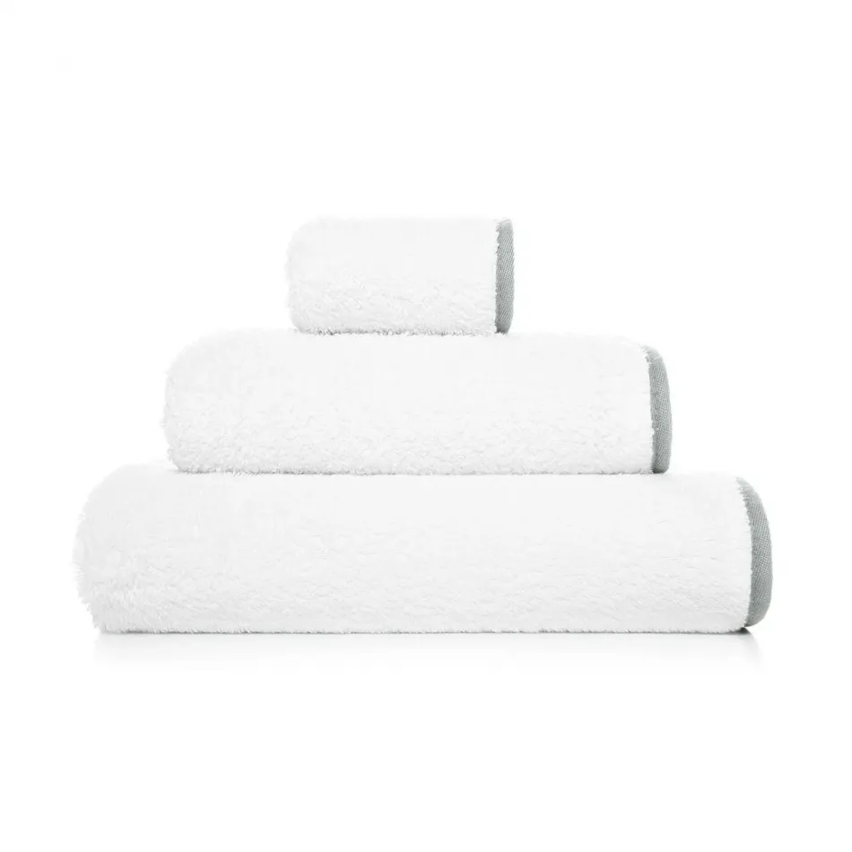 Portobello White/Silver XL Hand Towel 20" x 39"