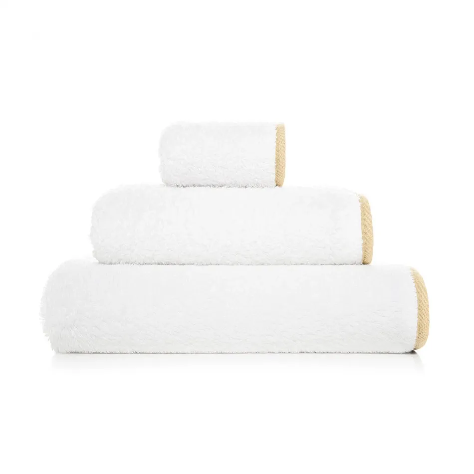 Portobello White/Wheat Bath Towels