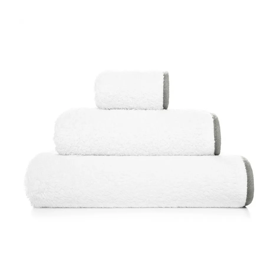 Portobello White/Steel Bath Towels