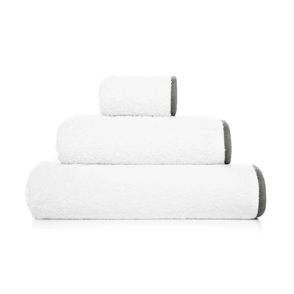 Portobello White/Storm Bath Towels