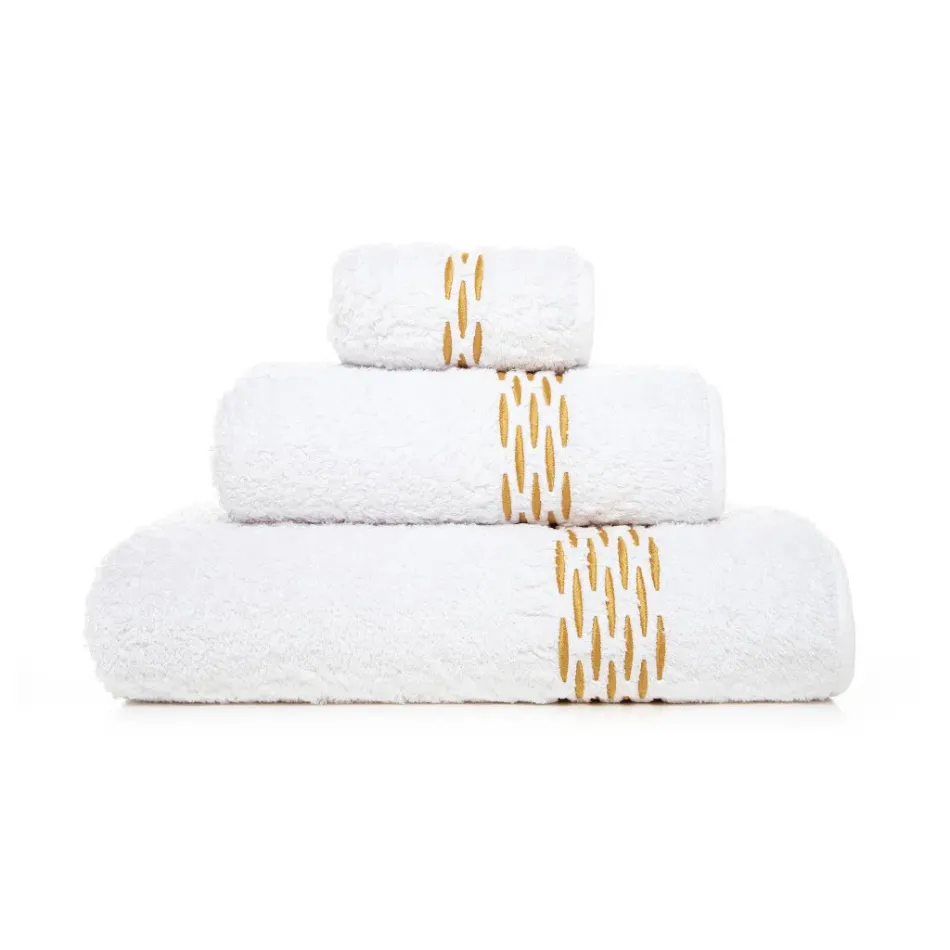 Alhambra White/Gold Bath Towel 28" x 55''