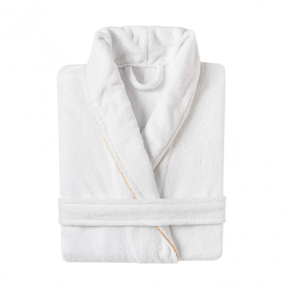 Continental White/Gold Bathrobe