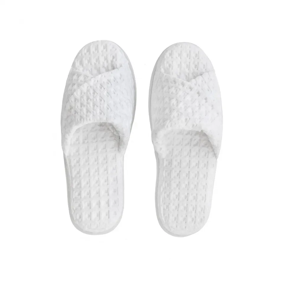 Aura White Slippers