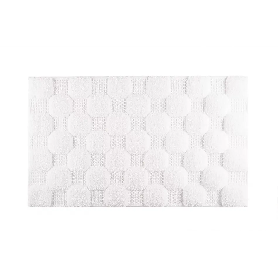 Aura White Bath Rug