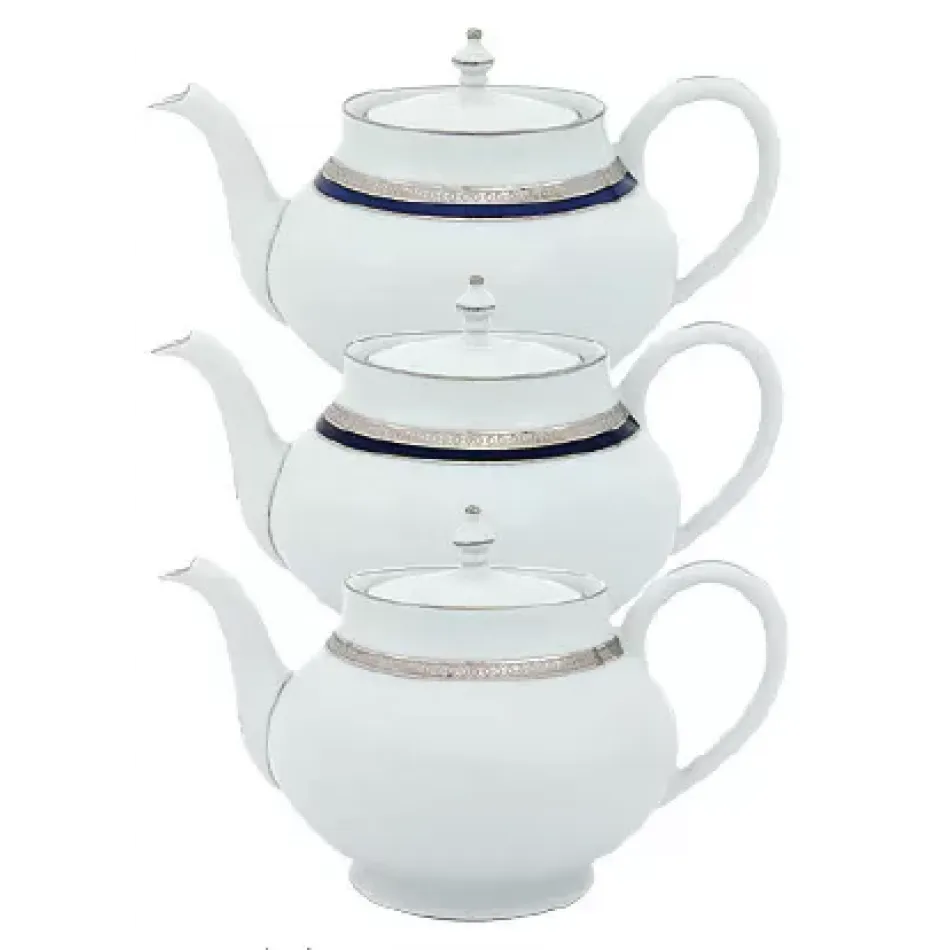 Symphonie Blue/Gold Round Teapot Cm 120 Cl