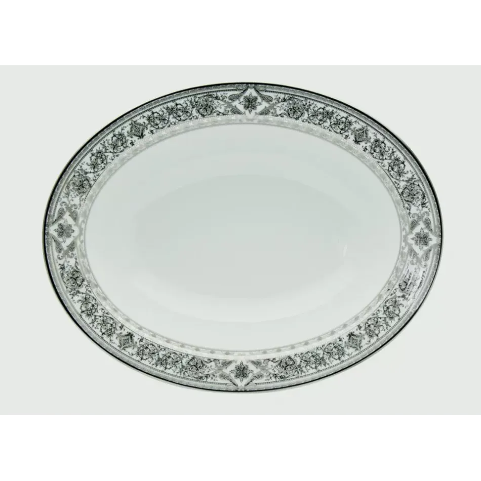 Matignon White/Platinum Vegetable Dish 23.6 Cm 37 Cl (Special Order)