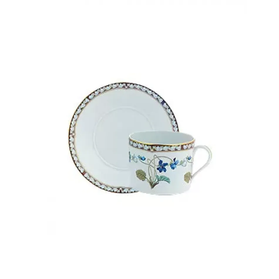 Imperatrice Eugenie Blue/Gold Espresso Cup & Saucer 12 Cm 5.5 Cl