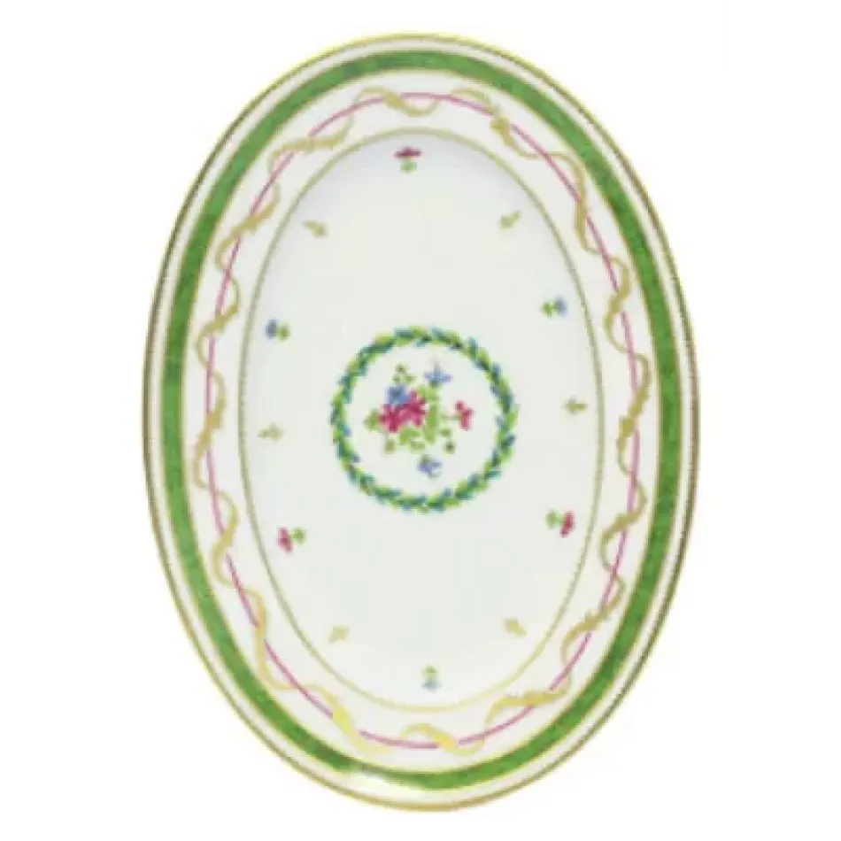 Vieux Paris Vert Green Pickle Dish 23 Cm (Special Order)