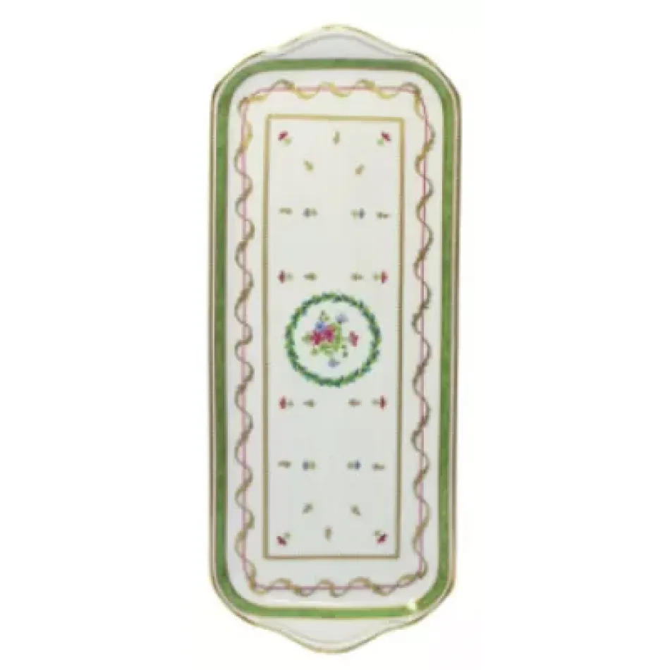 Vieux Paris Vert Green Oblong Cake Platter 39 Cm (Special Order)