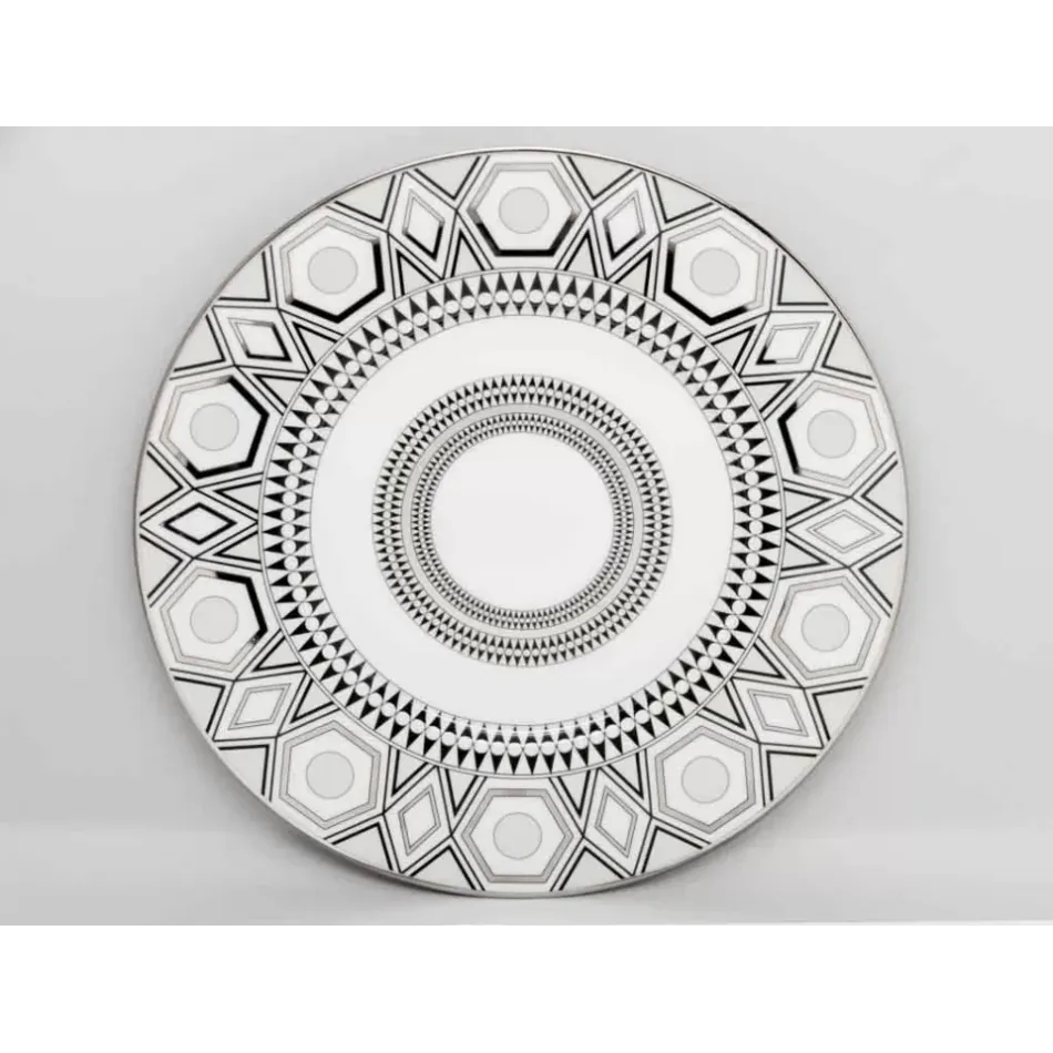 Martyn Lawrence Bullard Hollywood Grey/Platinum Charger/Presentation Plate 32 Cm