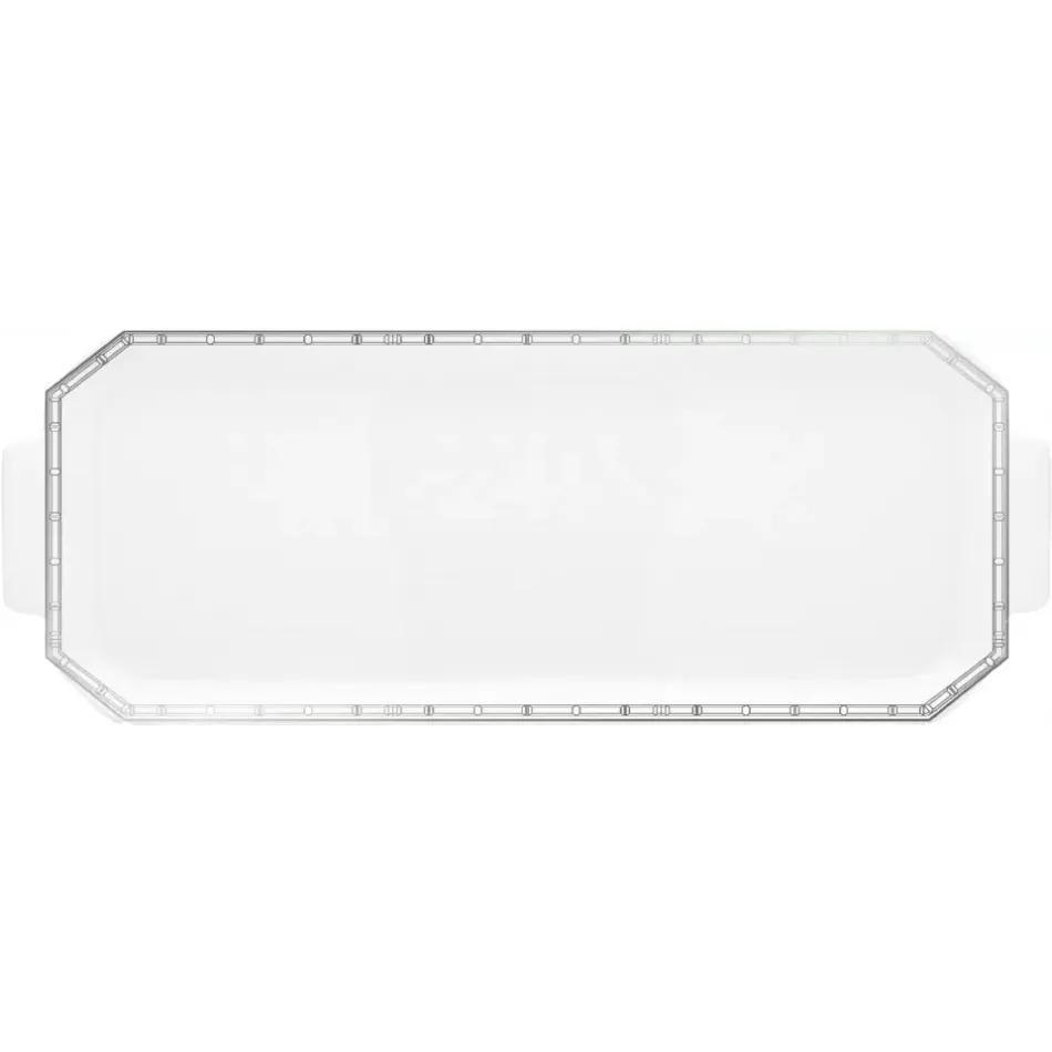 Belle Epoque Grey/Platinum Oblong Cake Platter 39 Cm (Special Order)