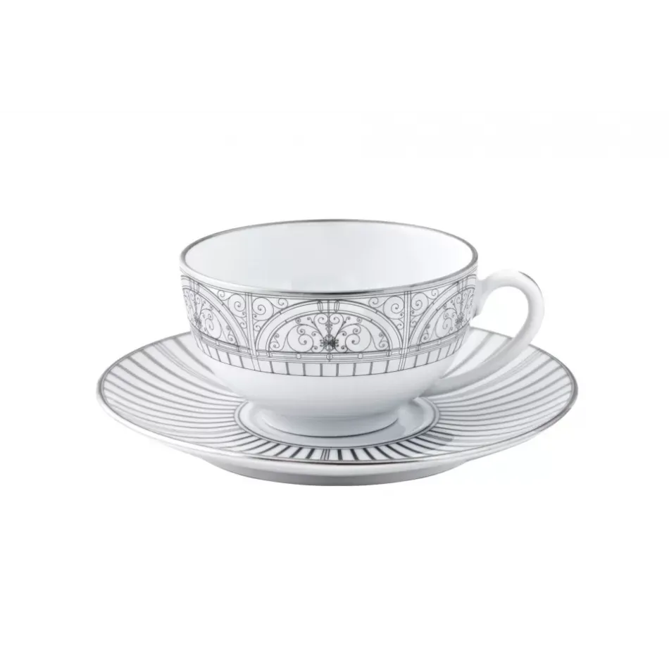 Belle Epoque Grey/Platinum Teacup And Saucer 14.5 Cm 12 Cl (Special Order)