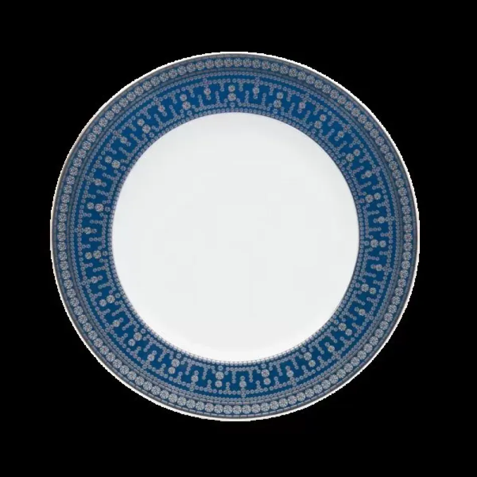 Tiara Prussian Blue/Platinum Large Dinner Plate 28 Cm (Special Order)