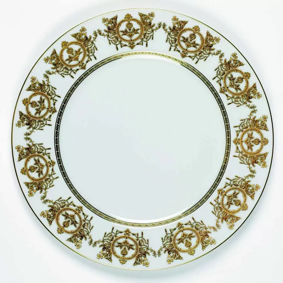 Ritz Imperial White/Gold Footed Cake Platter 31.5 Cm (Special Order)