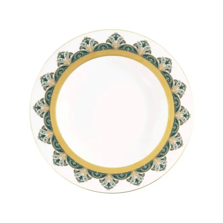 Rêves Du Nil Vert Or Rim Soup Plate