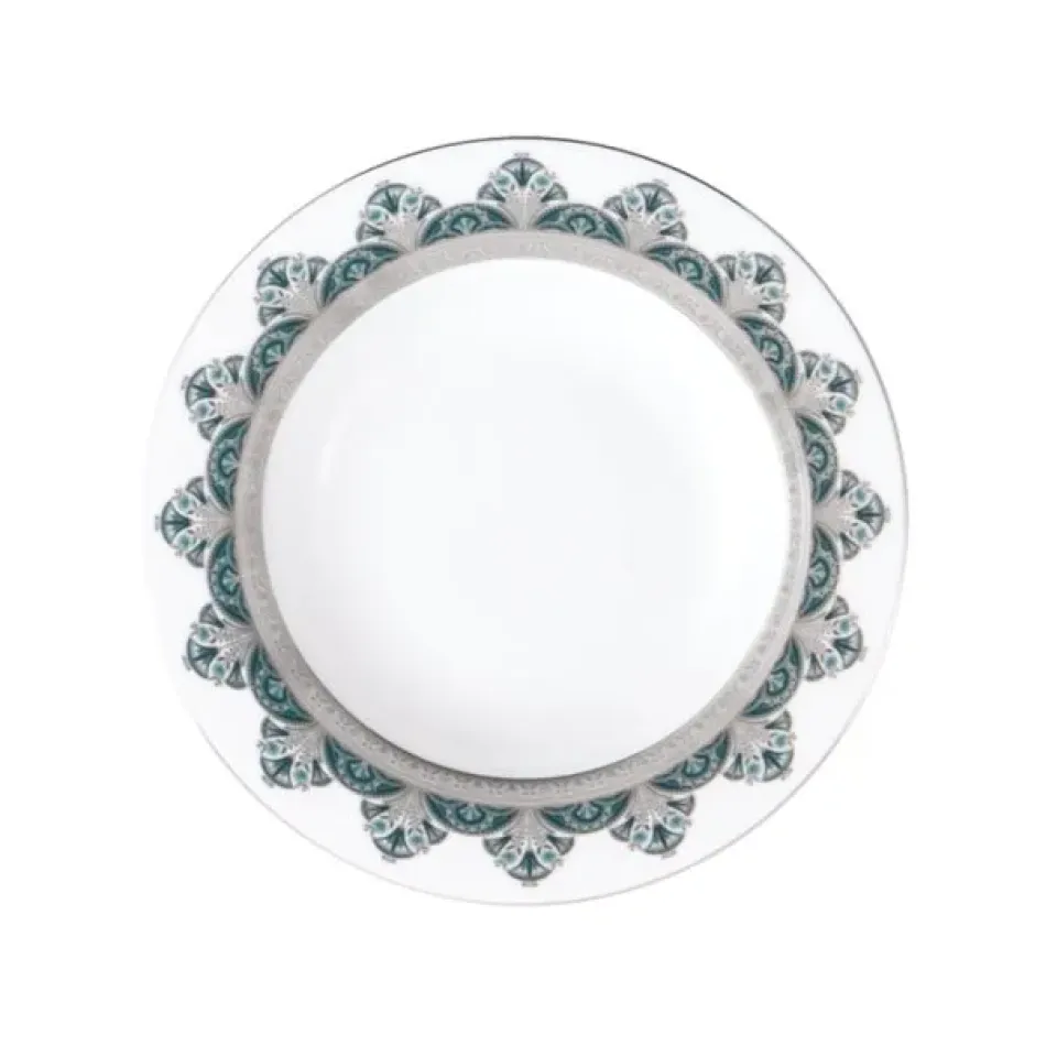 Rêves Du Nil Vert Platine Rim Soup Plate