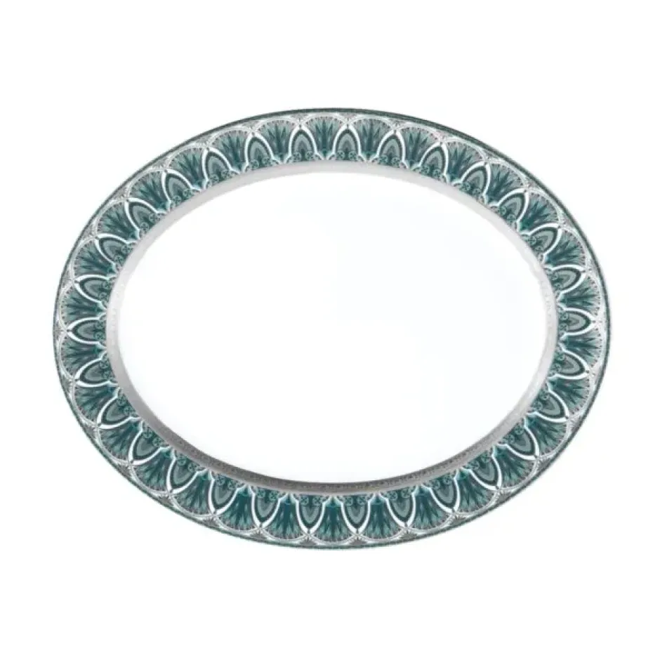 Rêves Du Nil Vert Platine Oval Platter