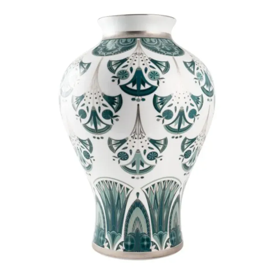 Rêves Du Nil Vert Platine Vase Extra Large