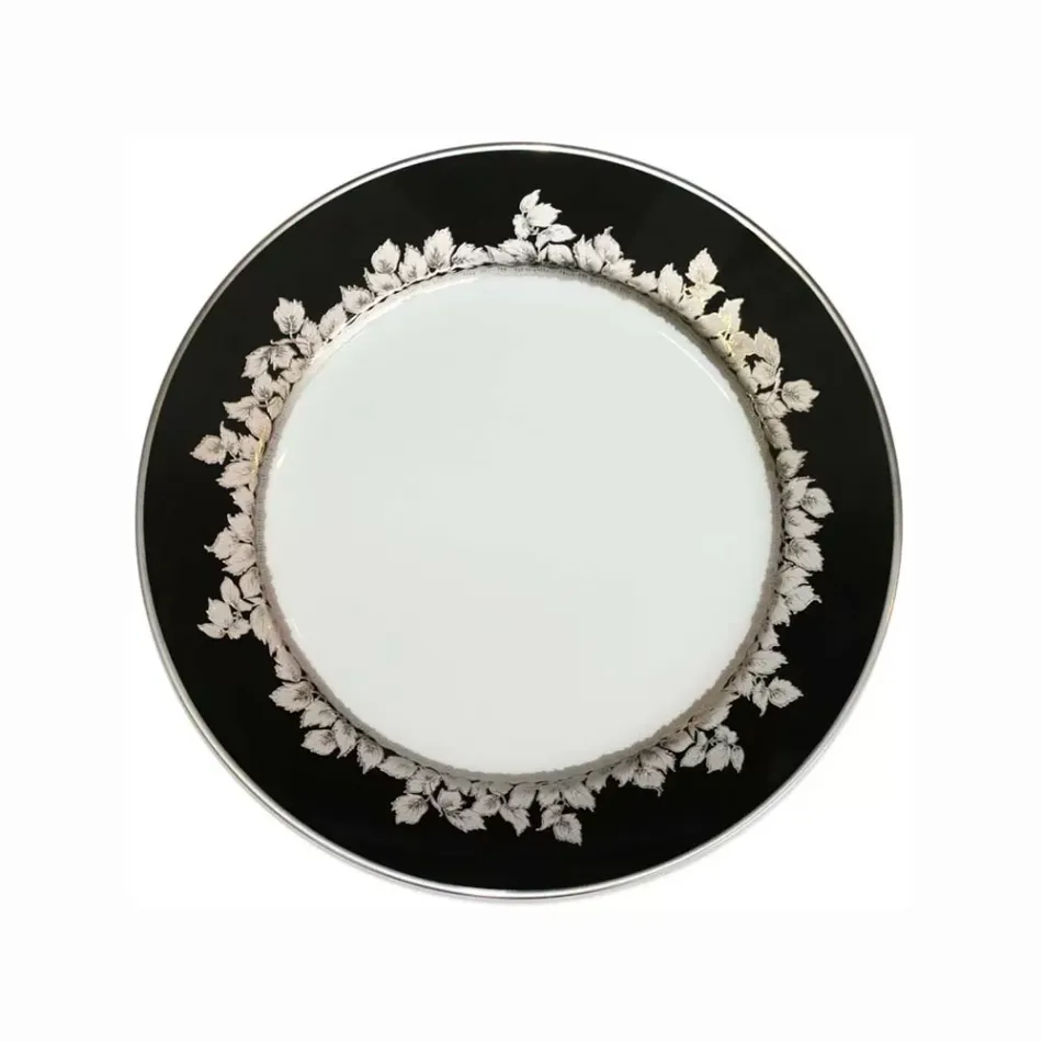 Feuille de Platine Black/Platinum Bread And Butter Plate 16.2 Cm (Special Order)