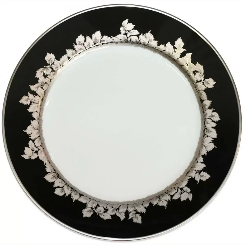 Feuille de Platine Black/Platinum Charger/Presentation Plate 31 Cm (Special Order)