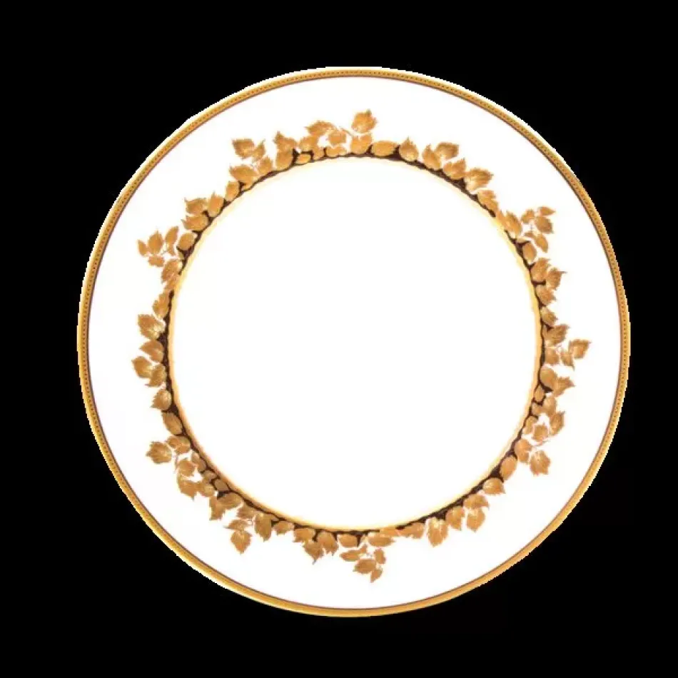 Feuille D'Or White/Gold Charger/Presentation Plate 31 Cm (Special Order)