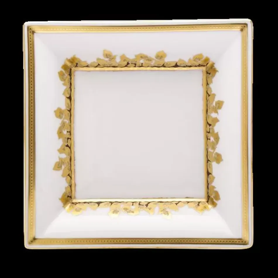 Feuille D'Or White/Gold Large Tray 30 Cm (Special Order)