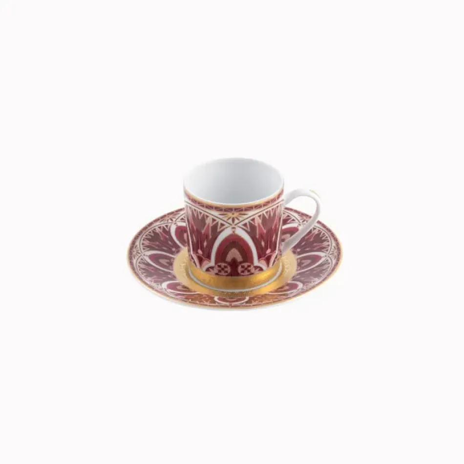 Rêves Du Nil Pourpre Or Coffee Cup And Saucer