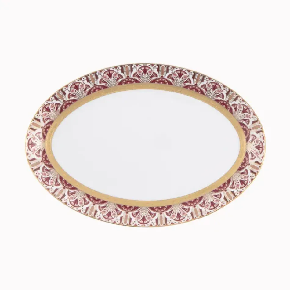 Rêves Du Nil Pourpre Or Oval Platter 33Cm