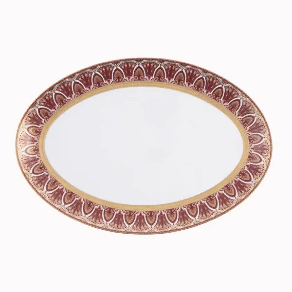 Rêves Du Nil Pourpre Or Oval Platter 38Cm