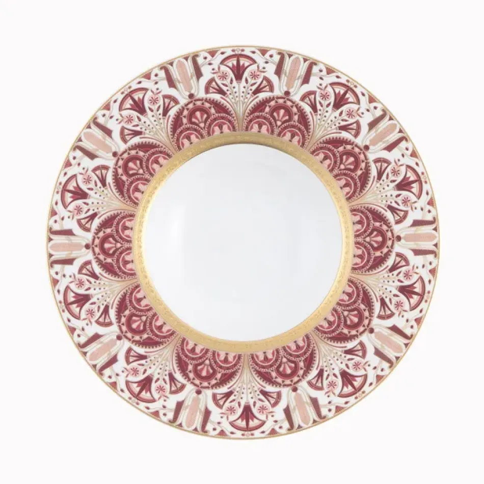 Rêves Du Nil Pourpre Or Rim Soup Plate Large