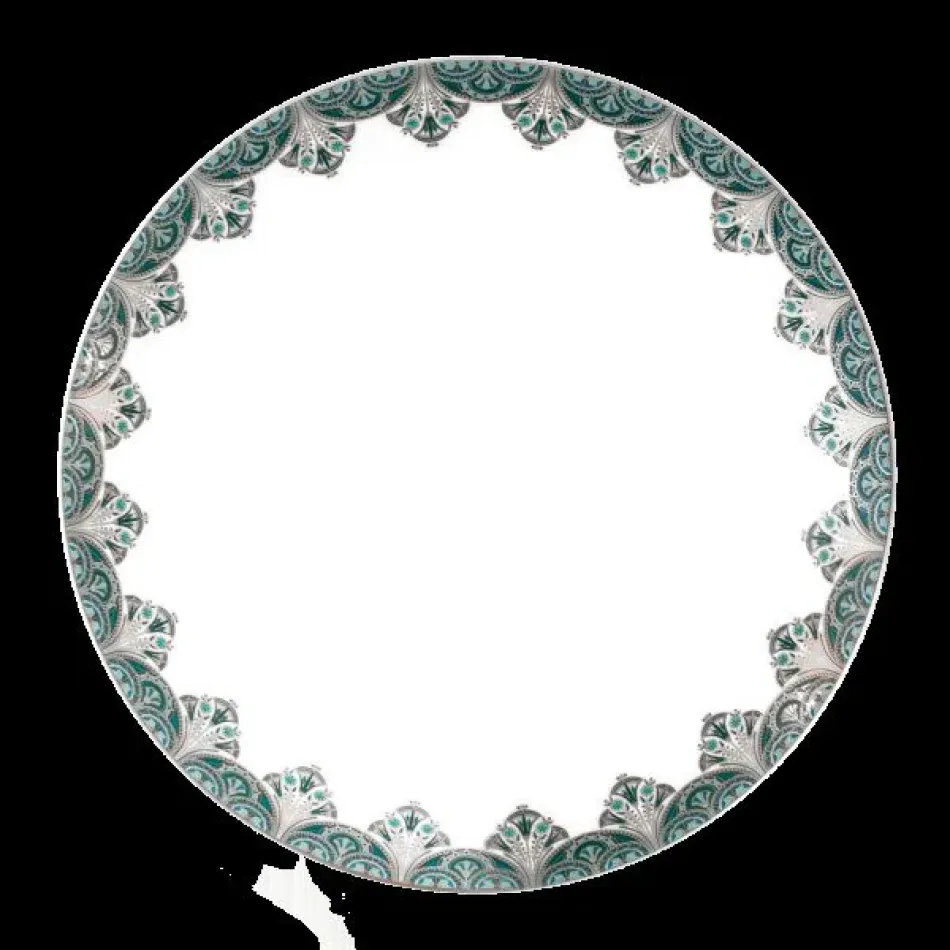 Reves Du Nil Green/Platinum Large Dinner Plate