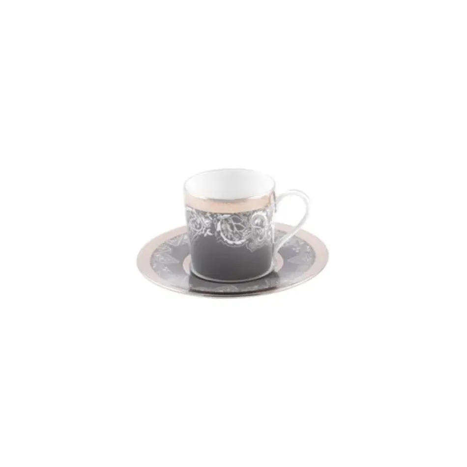 Romane Gris Coffee Cup And Saucer