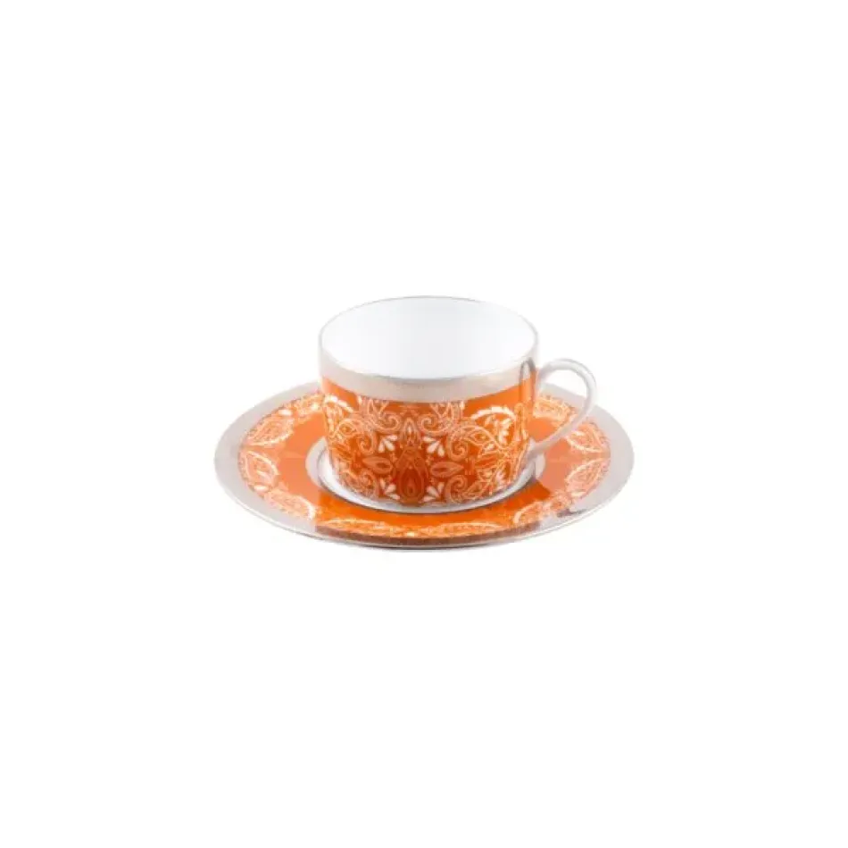 Romane Orange Teacup And Saucer