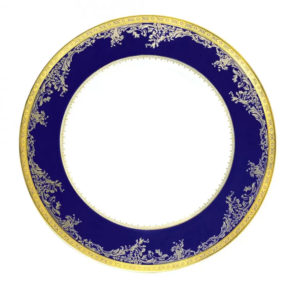 Pompadour Bleu de Four/Gold Large Dinner Plate 28 Cm (Special Order)