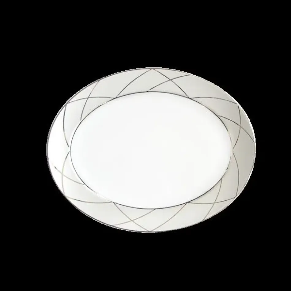 Clair de Lune Arcades Grey/Platinum Oval Dish Small