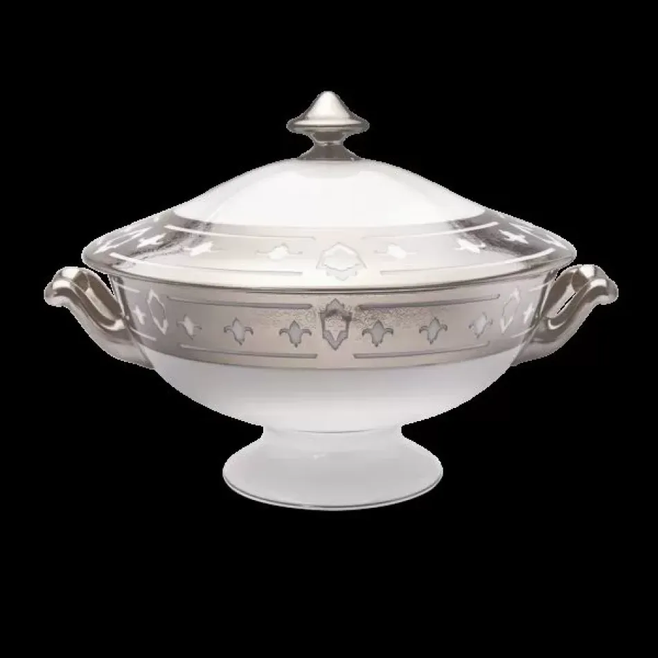 Grand Apparat Platine White/Platinum Soup Tureen 25.5 Cm 200 Cl (Special Order)